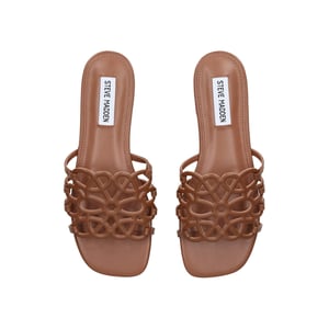 Leather Lotus Tan Sandals
