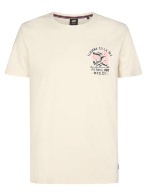 Petrol Industries - Heren T-shirt met print Onix - Wit