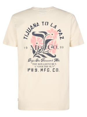 Petrol Industries - Heren T-shirt met print Onix - Wit
