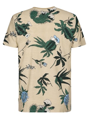Petrol Industries - Heren T-shirt met all-over print Carbón - Oranje