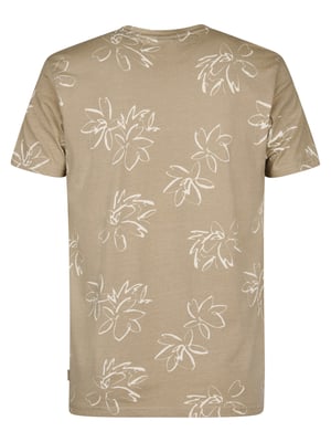 Petrol Industries - Heren T-shirt met all-over print Grafito - Oranje