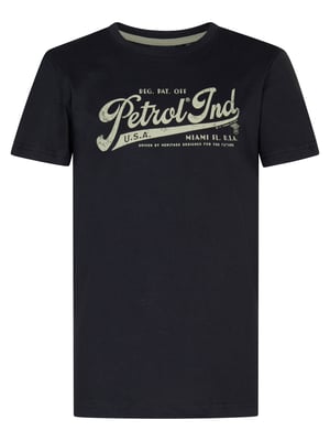 Petrol Industries - Jongens Artwork T-shirt Coralview - Zwart