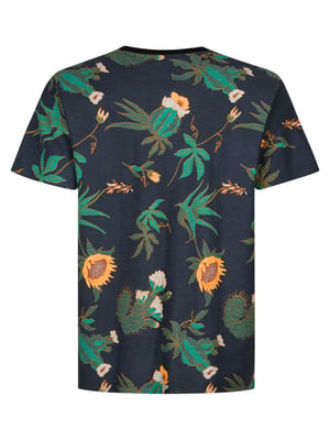 Petrol Industries - Heren Plus Size T-shirt met all-over print ArenaGris - Zwart