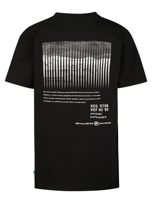 Petrol Industries - Jongens T-shirt met grafische rugprint Serape - Zwart