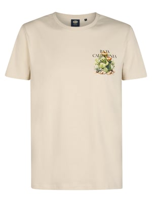 Petrol Industries - Heren T-shirt met rugprint Magma - Wit