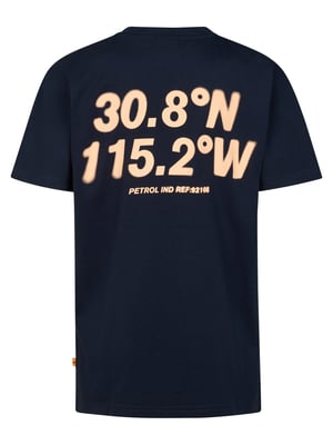 Petrol Industries - Jongens Bedrukt jersey T-shirt Roca - Blauw