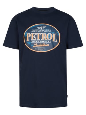 Petrol Industries - Jongens Jersey T-shirt met print Nopal - Blauw