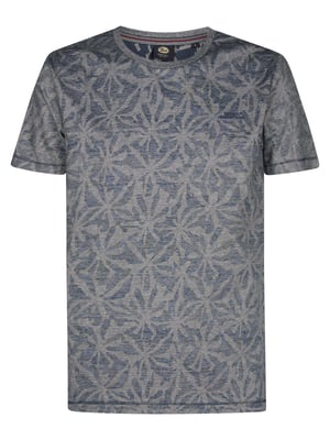 Petrol Industries - Heren T-shirt met all-over print Cromo - Blauw
