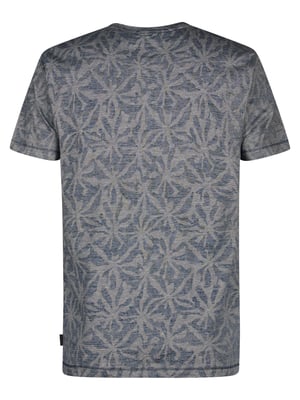Petrol Industries - Heren T-shirt met all-over print Cromo - Blauw