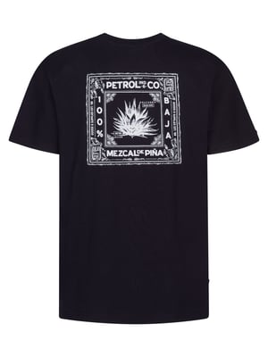 Petrol Industries - Heren T-shirt met rugprint Calor - Zwart
