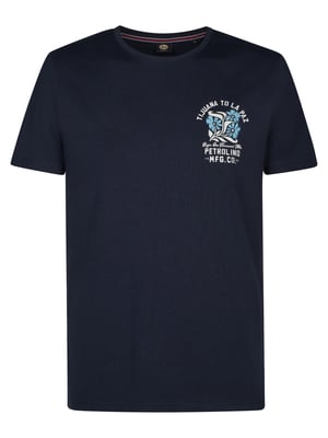 Petrol Industries - Heren T-shirt met print Onix - Blauw
