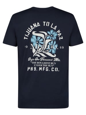 Petrol Industries - Heren T-shirt met print Onix - Blauw