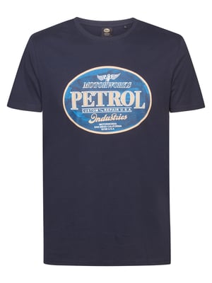 Petrol Industries - Heren Bedrukt jersey T-shirt Estrella - Blauw
