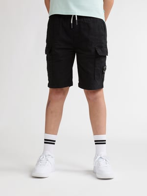 Petrol Industries - Jongens Relaxed Cargo Short Bahia - Zwart