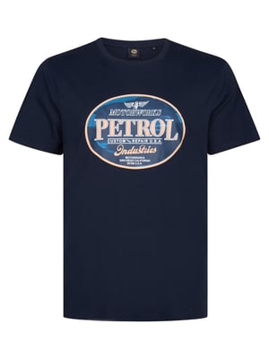 Petrol Industries - Heren Plus Size T-shirt met print Galaxia - Blauw