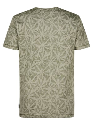 Petrol Industries - Heren T-shirt met all-over print Cromo - Groen