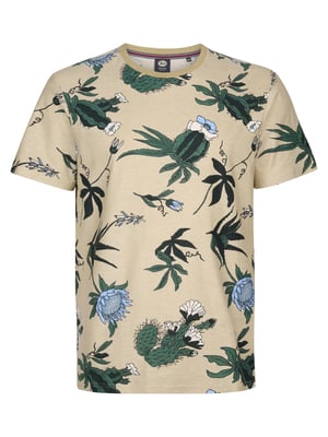 Petrol Industries - Heren Plus Size T-shirt met all-over print ArenaGris - Oranje