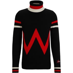 Men's Boss Turtle Neck Long Sleeve Sweater in Black