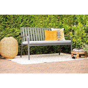 Garden Impressions Bruno parkbank aluminium carbon black valley sand