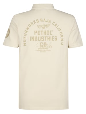 Petrol Industries - Heren Piqué polo Suspensión - Wit