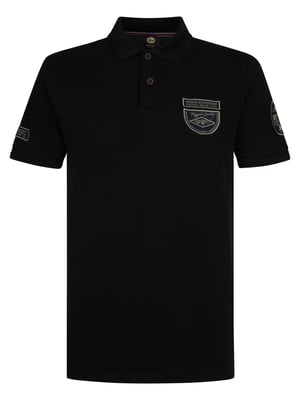 Petrol Industries - Heren Piqué polo Suspensión - Zwart