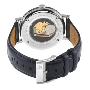 GV2 Men's Maestro SS Case, Blue Textured Dial, Blue Handmade Italian Leather Strap.
