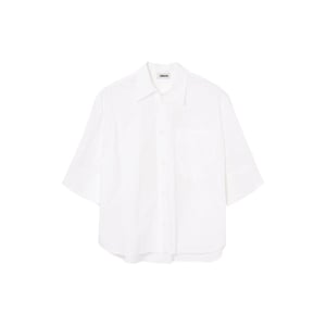 Zenggi Poplin cuf short sleeve shirt blouses x04-1015 630