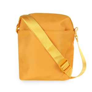 Accessories Spiral Rectangle Cross Body Bag with Black Hardware in Mustard
