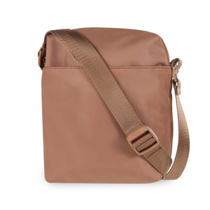 Accessories Spiral Rectangle Cross Body Bag with Black Hardware in Sand