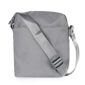 Accessories Spiral Rectangle Cross Body Bag with Black Hardware in Charcoal