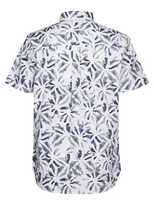 Petrol Industries - Heren Overhemd met all-over print Noche - Wit