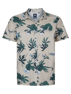 Petrol Industries - Heren Plus Size overhemd met all-over print Nomad - Oranje