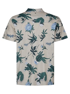 Petrol Industries - Heren Plus Size overhemd met all-over print Nomad - Oranje