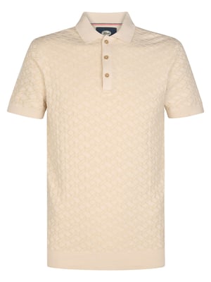 Petrol Industries - Heren Gebreide polo Cactus - Wit