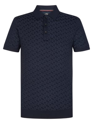 Petrol Industries - Heren Gebreide polo Cactus - Blauw