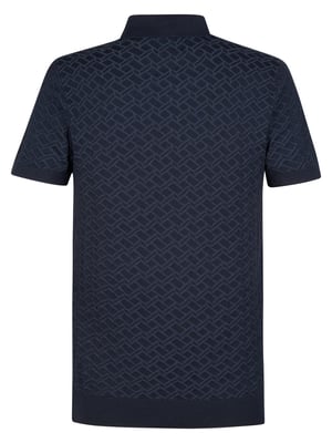 Petrol Industries - Heren Gebreide polo Cactus - Blauw