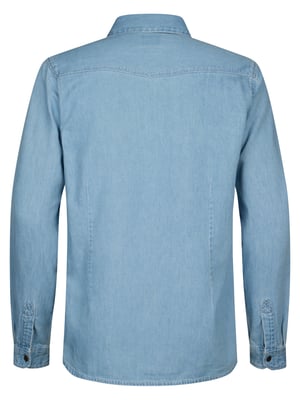Petrol Industries - Regular Denim Overhemd Vertex Heren - Licht Indigo