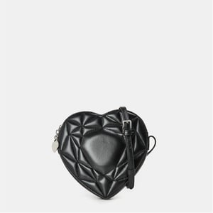 Accessories Tiffany Pad Heart Cross Body with Chain in Black