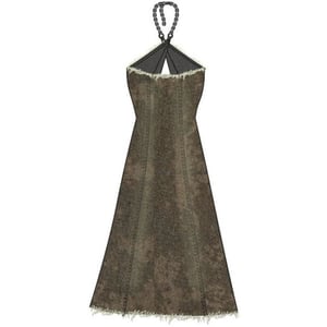 Women's The Ragged Priest Rag Deity Cut Out Halter Neck Sleeveless Top in Brown