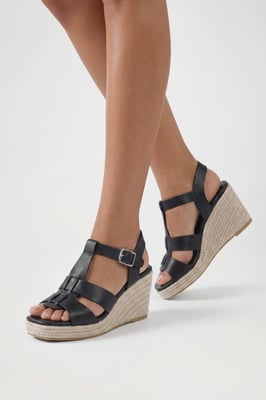 Extra Wide Fit T Bar Strappy Wedges