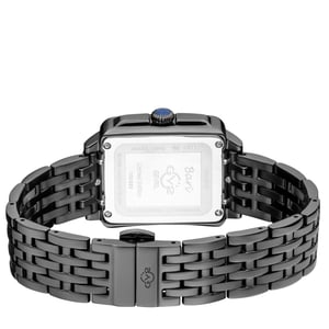 Bari Diamond-Set Luxury Watch with Swiss Quartz Movement Black Stainless Steel Bracelet 30 MM Sapphire Crystal