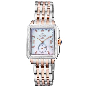 Bari Tortoise, Swiss Quartz Watch, White MOP Dial, 316L Stainless Steel, and Sapphire Crystal
