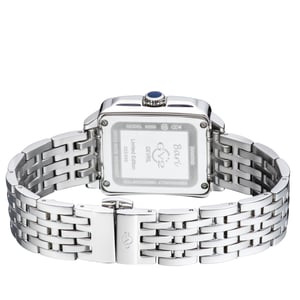 Bari Tortoise, Swiss Quartz Watch, Black MOP Dial, 316L Stainless Steel 34 MM, Sapphire Crystal