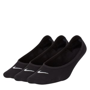 Women's Nike 3 Pack Invisible Socks Ladies in Black/White