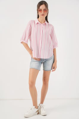 Gestreept Poplin Shirt