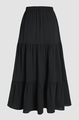 Hoge Taille Maxi Rok met Splits