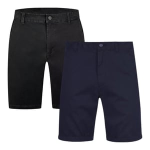 Jack Wills Mens Chino Shorts 2Pack Slim Fit Casual Knee Stretch Summer Pants