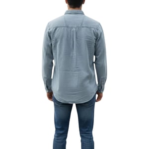 Wrangler Mens Denim Shirt Vintage Long Sleeve Retro Lightweight Snap Button Top