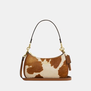 Teri Shoulder Bag In Haircalf With Cow Print