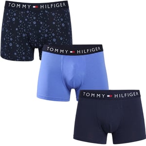 Tommy Hilfiger Mens Trunks 3 Pack TH Orginal Logo Wasiband Stretch Soft Trunks